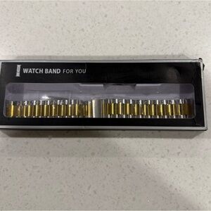 Men’s Apple Watch Band, Stainless Steel, Gold and Silver toned, NWT